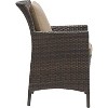 Modway Conduit Outdoor Patio Wicker Rattan Dining Armchair Brown Mocha - 2 of 3