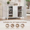 Shoe Cabinet with Doors, Farmhouse 35'' Shoe Storage Cabinet, 4-Tier Entryway Shoe Storage - 3 of 4