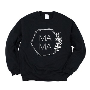 Simply Sage Market Women's Graphic Sweatshirt Mama Floral Hexagon - 1 of 3