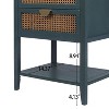 Sapphtopaz Natural Dresser for Bedroom Rattan Drawers Wooden Closet Organizers with Gold Handles Chest of Drawers for Bedroom, Living Room - 2 of 4