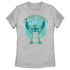 Women's Lilo & Stitch I Heart Our Planet T-Shirt - 1 of 4