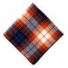 The Worthy Dog Rust/Navy Blue Plaid Classic Square Tie-On Bandana - 2 of 3