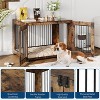 Dog Crate, Wooden Indoor End Table Dog Kennel, Heavy-Duty Decorative Pet Cage, Multi-Door Chic Dog House, Furniture-Style Crate for Dogs - 4 of 4