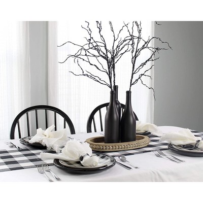 Cornucopia Black Matte Glass Wine Bottles with Corks, 3-Piece Set