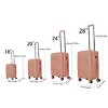 Kumasinova 6Pcs ABS Hardshell Luggage Set,Expandable Travel Suitcase with Lock,18/20/24/28" Carry-On&Checked Spinner Suitcase,Lightweight - 3 of 4