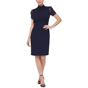 Vince Camuto Womens Puff Sleeve Crepe Bodycon Dress - 1 of 2
