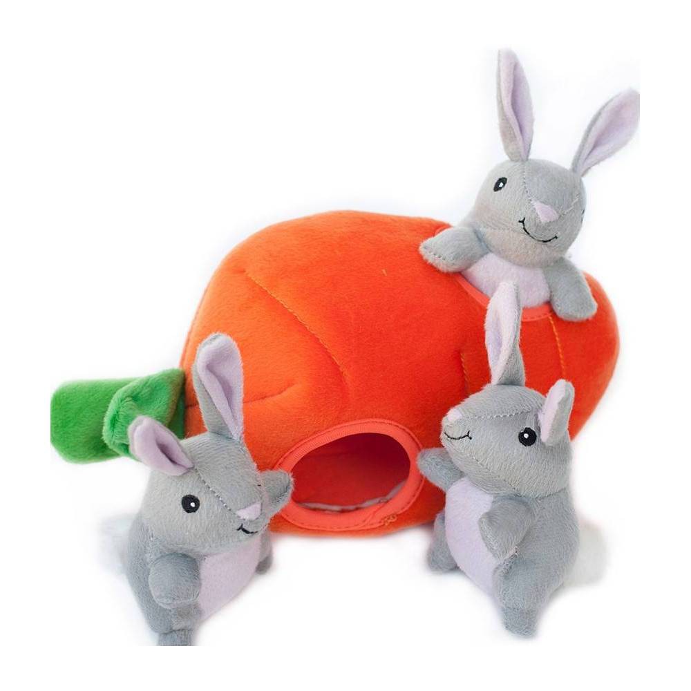 ZippyPaws Burrow Bunny 'n Carrot Dog Toy