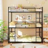 Costway Full Over Full Over Full Metal Bed Frame Heavy-Duty Triple Bunk Bed w/Dual Ladders - 4 of 4