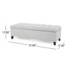 Tramull Button Tufted Diamond-Stitch Storage Ottoman Bench, Soft-Close Lid and Versatile Seating for Living Room - 2 of 4