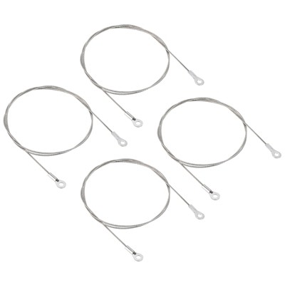 Unique Bargains Stainless Steel Light Outdoor Travel Luggage Safety Locking Cables 0.16" ID Eyelets