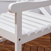 Solhome Heraldo White Farmhouse Wood Patio Armchair - 3 of 4
