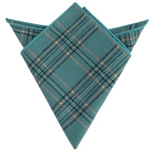 INSPIRE CHIC Men's Checkered Pocket Squares Cotton Traditional Plaid Handkerchiefs 1 Pc - 1 of 4