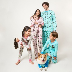 Leveret Cotton Matching Family Pajamas Dinosaur Print - 1 of 4