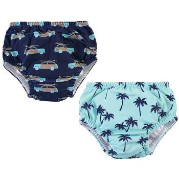 Hudson Baby Infant and Toddler Boy Swim Diapers, Palm Trees