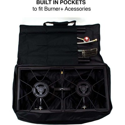 GasOne New Propane Stove Burner Universal Carry Bag for Double Burner Cooker Grills Heavy Duty, 50460