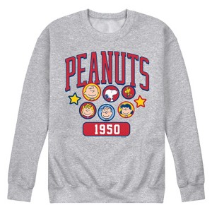 Men's - Peanuts - Snoopy Charlie Woodstock Sally Linus Sally Athletic Crew 1950 Graphic Fleece Sweatshirt - 1 of 4