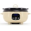 MegaChef 6.5 Liter Oval Electric Slow Cooker in Turquoise with Black Pot - 2 of 4