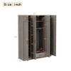 NicBex 80.80"H Armoire Wardrobe Closet Storage Cabinet with 4 Doors & Shelves & Drawer for Bedroom - 3 of 4