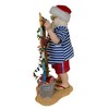 Kurt Adler 10.5-Inch Fabriché Beach Santa With Lighted Sign - image 2 of 4