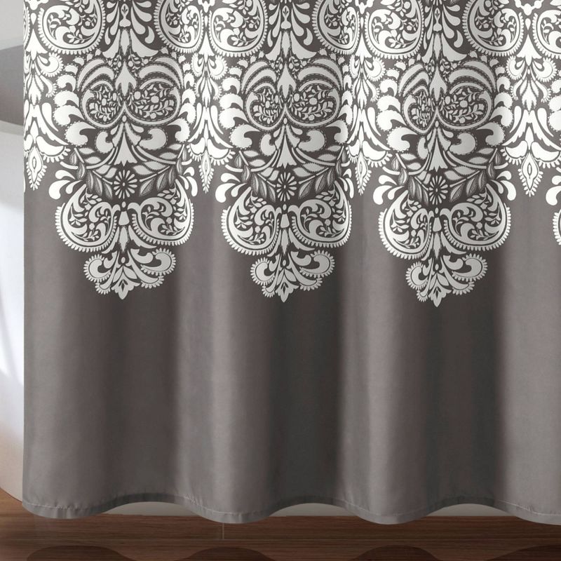72&#34;x72&#34; Boho Medallion Shower Curtain Gray - Lush Decor, 5 of 8