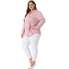 Agnes Orinda Women's Plus Size Long Sleeve Elegant Tie Chiffon Formal Office Blouses - 3 of 4