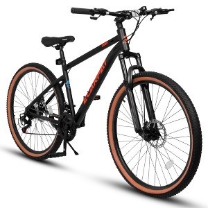 VASIP "27.5" Adult Mountain Bike - Durable High Carbon Steel Frame, Disc Brakes, Brown Edge Tires for Commuting & Outdoor - 1 of 4