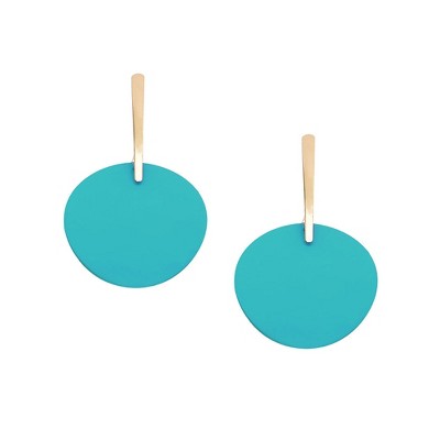 SOHI Women's Silver Geometric Drop Earrings