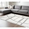 Ivory And Black Geometric Area Rug - 2 of 4