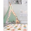 Unique Loom Whimsy Kids Twinkle Stars Washable Indoor Woven Area Rug - 3 of 4