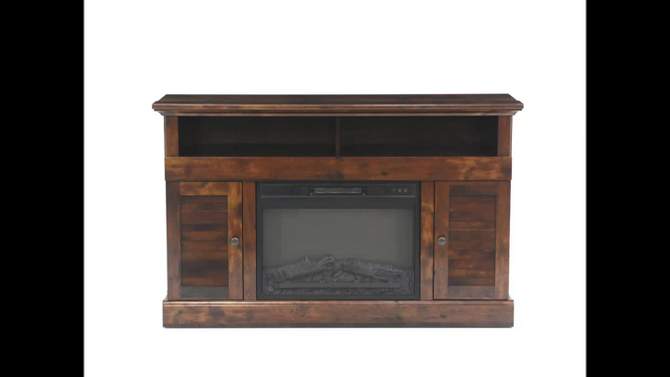 Harbor View Fireplace TV Stand for TVs up to 60&#34;Cherry - Sauder, 2 of 7, play video