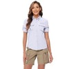 Women's UPF 50+ UV Sun Protection Safari Shirt Back Mesh-Lined Long Sleeve Button Down Fishing Shirts Hiking Shirts Travel Shirts for Women - 3 of 4