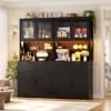 Aheaplus 71" Farmhouse Kitchen Storage shelf with Hutch, Pantry Cabinet with Drawers and Adjustable Shelves - 2 of 4