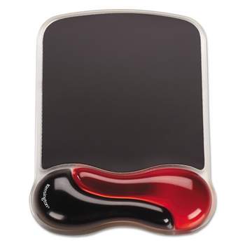 Kensington Duo Gel Wave Mouse Pad with Wrist Rest Red 62402
