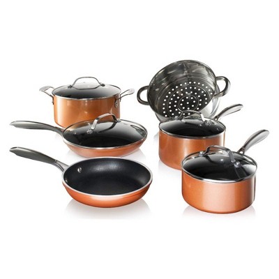 Nebula Vortex Hammered Copper Cookware Ensemble