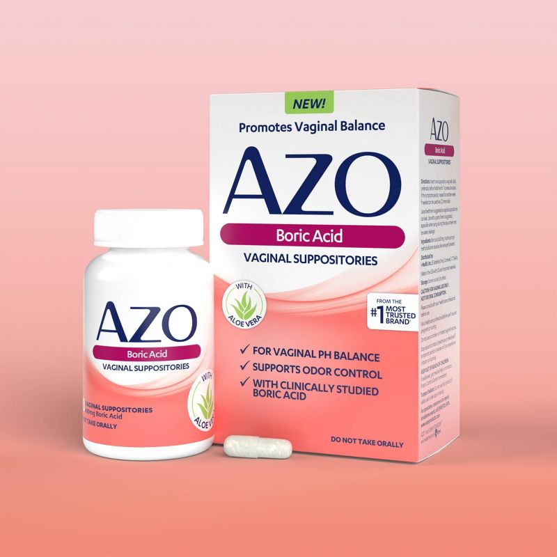 AZO Boric Acid with Aloe Vaginal Insert Washes - 30ct, 3 of 10