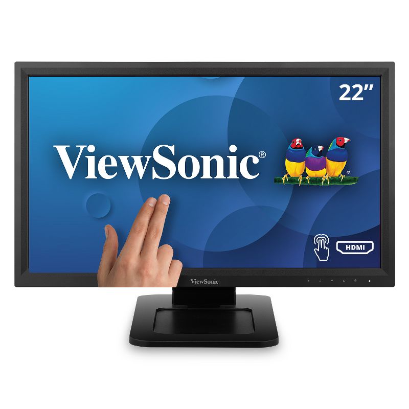 ViewSonic TD2211 22 Inch 1080p Single Point Resistive Touch Screen Monitor with VGA, HDMI, DVI, and USB Hub, 1 of 8