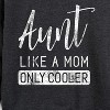 Women's - Instant Message - Like A Mom Only Cooler Lightweight French Terry Wide Neck Long Sleeve Graphic Shirt - 2 of 4