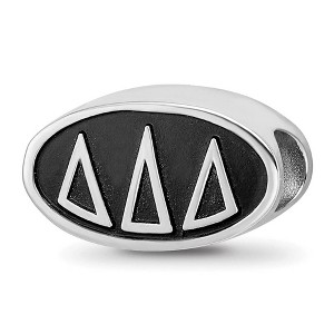 Black Bow Jewelry Sterling Silver Delta Delta Delta Greek Life Bracelet Bead Charm - 1 of 4