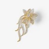 Anna-Kaci Gold Tone Floral Brooch with Crystal Rhinestones and Pearl Petals - 2 of 4
