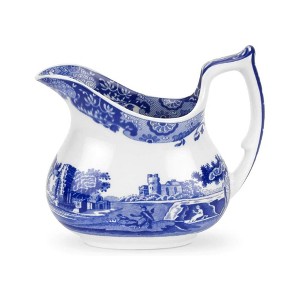 Spode Blue Italian Creamer 7oz - Porcelain Small Pitcher with Classic Border Design for Coffee Station Must-Haves, Espresso Accessories - 1 of 4