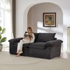 Racxily Modern corduroy cloud sofa, can be freely combined and has a comfortable sitting experience, suitable for modern living room - 2 of 4