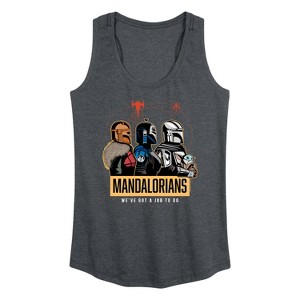 Women's - Star Wars - The Mandalorian Mando Space Graphic Racerback Tank - 1 of 4
