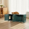 VEVOR Cat Litter Box Enclosure for Multi Cats, 47.2 in Hidden Litter Box Cabinet with 4 Rattan Doors & 2 Entries, Indoor Cat Washroom, Green - 2 of 4