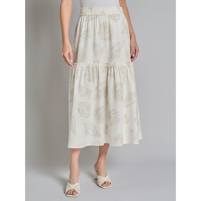 Jones New York Pull-On Tiered Maxi Skirt