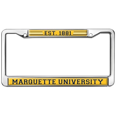 Marquette University School Logo Full Size Standard License Plate Metal Frame