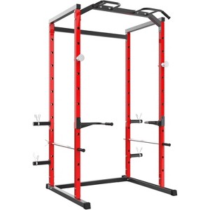 Power Cage, 1100 Lbs Multi-Functional Power Rack with Pull-Up Bar, Adjustable Safety Bars, Power Rack - 1 of 4