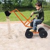 Costzon Kids Ride-on Digger, Heavy-Duty Steel Excavator with 360° Rotating Seat & 4 Wheels, Outdoor Sandbox Toy for Sand, Dirt, Snow - 2 of 4