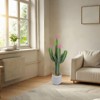 36 Inch Artificial Cactus Plant, Faux Flowering Cacti Plant in Pot, Fake Cacti Saguaro for Home Garden Office Indoor Outdoor Decoration - 3 of 4