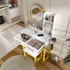 Bella Depot 31.5'' Makeup Vanity Table Set with LED Lights 2 big Drawers for Bedroom Dressing Room - 2 of 4