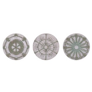 Transpac Cement Blossoms and Breezes 3 Pack Garden Stepping Stones for Pathways Outdoor Decoration and Gift Giving - 1 of 2